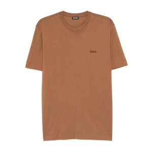 ZEGNA Men's Crew Neck Short Sleeve T-Shirt Men BROWN T-Shirts